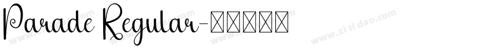 Parade Regular字体转换